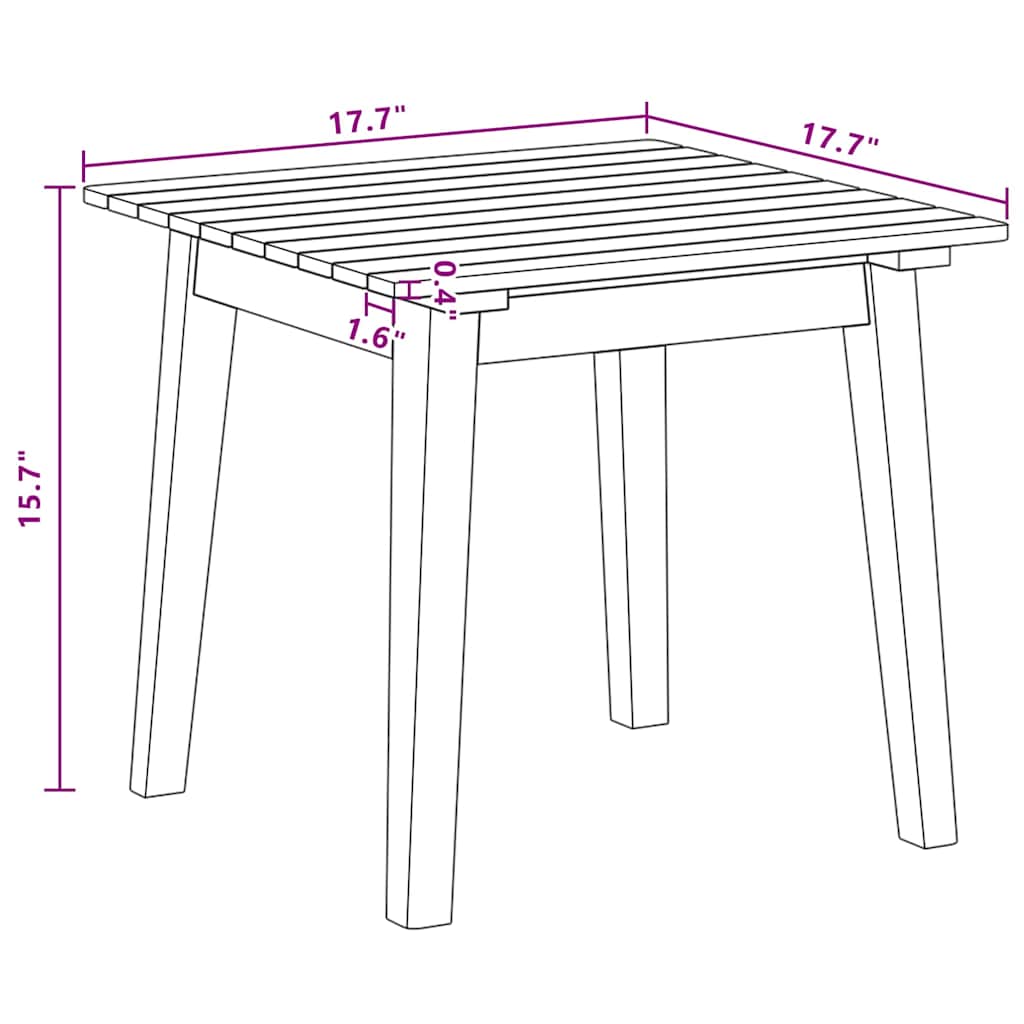vidaXL Σετ Εξωτερικής Τραπέζης Καφέ Στερεό Ξύλο Ακακίας