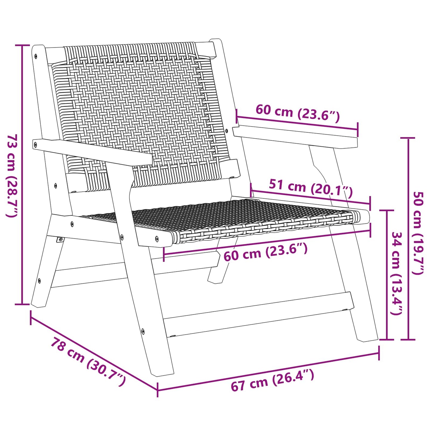 vidaXL Εξωτερικά Έπιπλα 2 pcs Μπεζ 67 x 78 x 73 εκ.