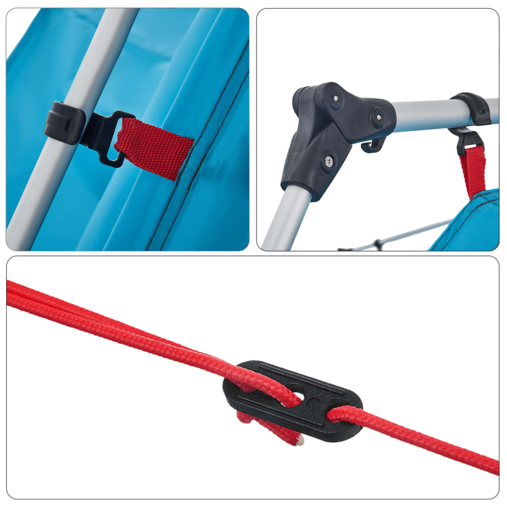 vidaXL Σκηνή Οικογενειακή με Αυλή 9 Ατ. Γρήγ. Απελευθέρωση Αν. Μπλε