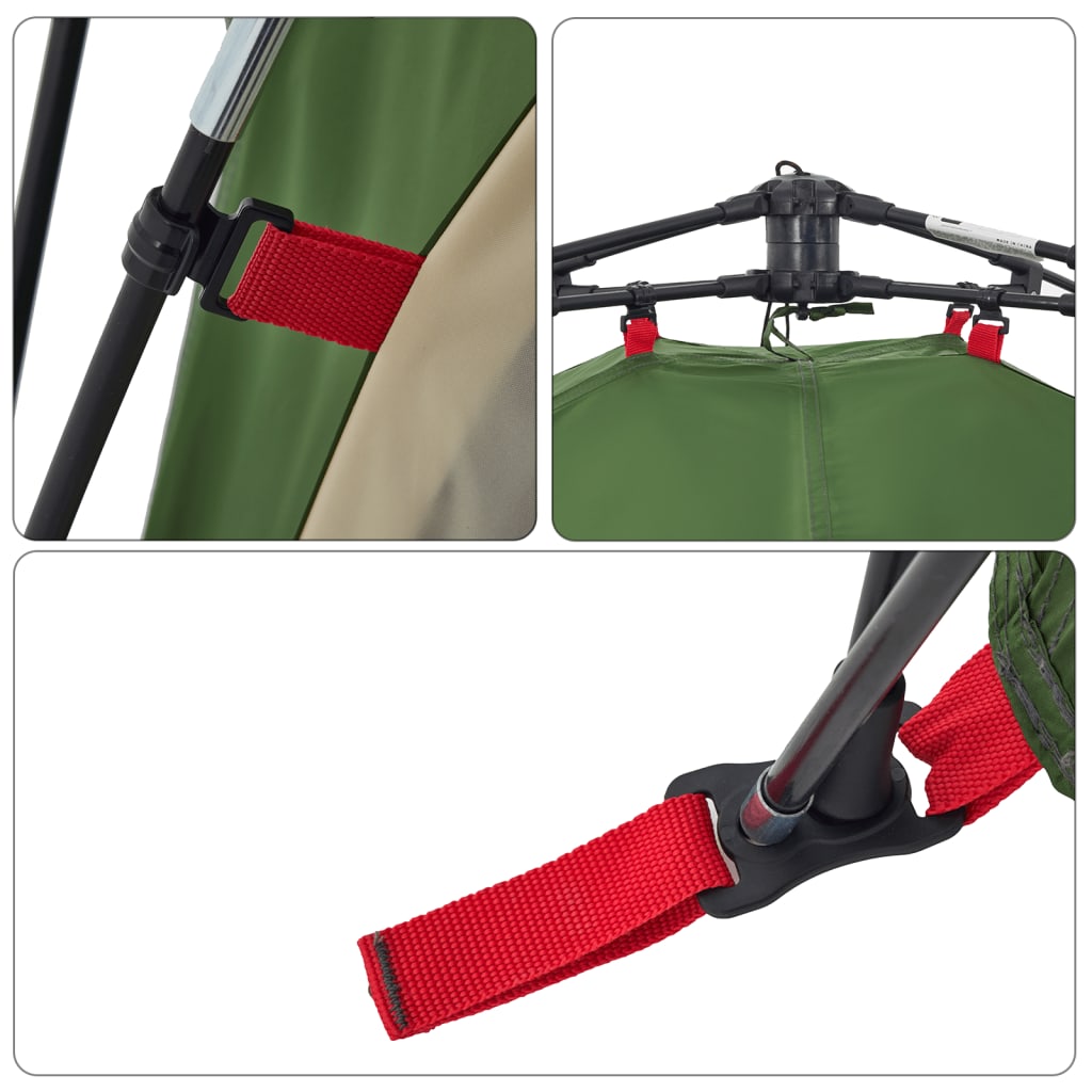 vidaXL Σκηνή Κάμπινγκ με Θόλο 3 Ατόμων Ταχείας Απελευθέρωσης Πράσινη