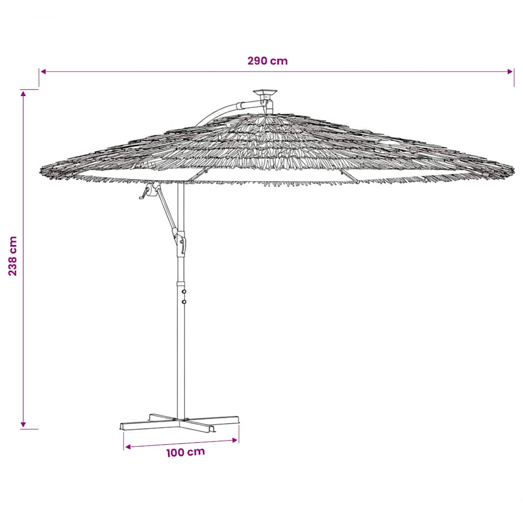 vidaXL Ομπρέλα Κήπου Μπλε 290x290x238 εκ. με Ατσάλινο Ιστό