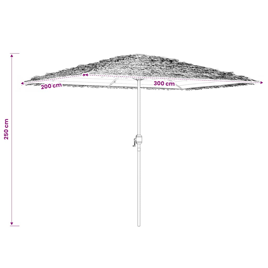 vidaXL Ομπρέλα Κήπου με Ατσάλινο Ιστό Λευκή 300x200x250 εκ.