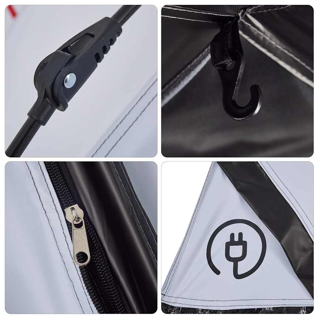 vidaXL Σκηνή Κάμπινγκ με Θόλο 3 Ατόμων Λευκή από Ύφασμα Συσκότισης