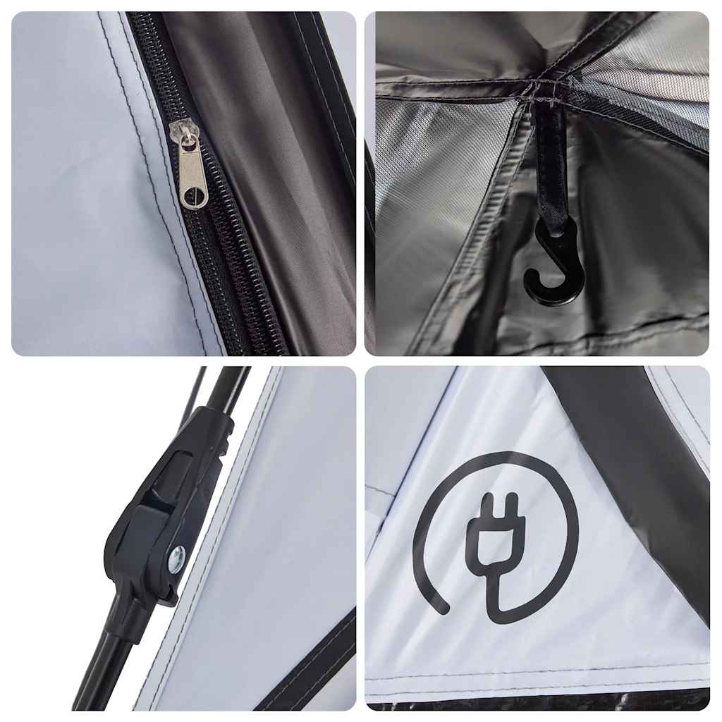 vidaXL Σκηνή Κάμπινγκ με Θόλο 5 Ατόμων Λευκή από Ύφασμα Συσκότισης