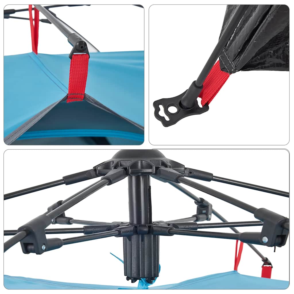 vidaXL Σκηνή Κάμπινγκ με Θόλο 3 Ατόμων Ταχείας Απελευθέρωσης Μπλε