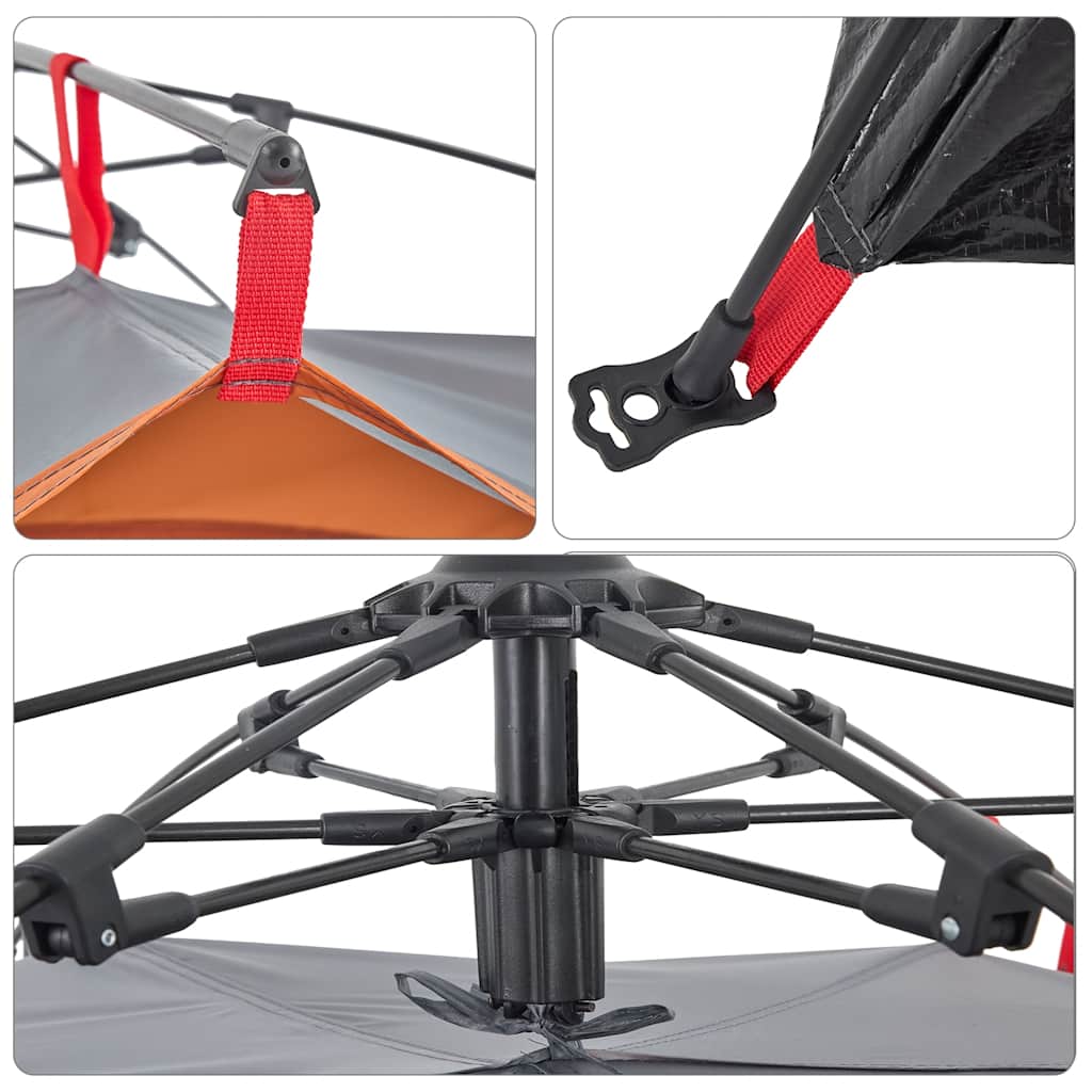 vidaXL Σκηνή Κάμπινγκ με Θόλο 3 Ατ. Ταχείας Απελευθέρωσης Γκρι/Πράσινο