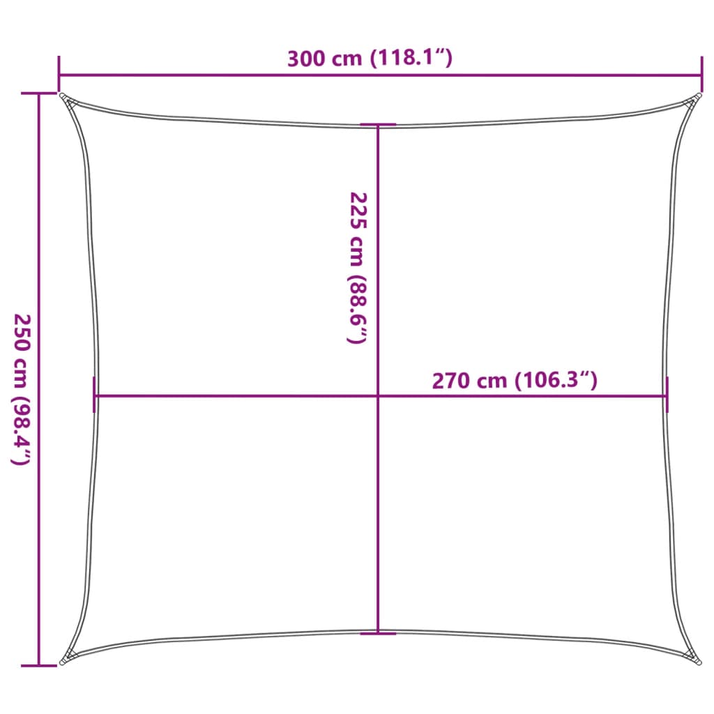 vidaXL Πανί Σκίασης Ορθογώνιο Άμμου 160 γρ./μ² 2,5x3 μ. HDPE