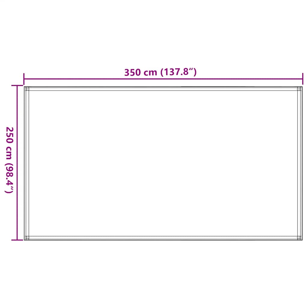 vidaXL Χαλί Σκηνής Ανοιχτό Πράσινο 250x350 εκ. HDPE
