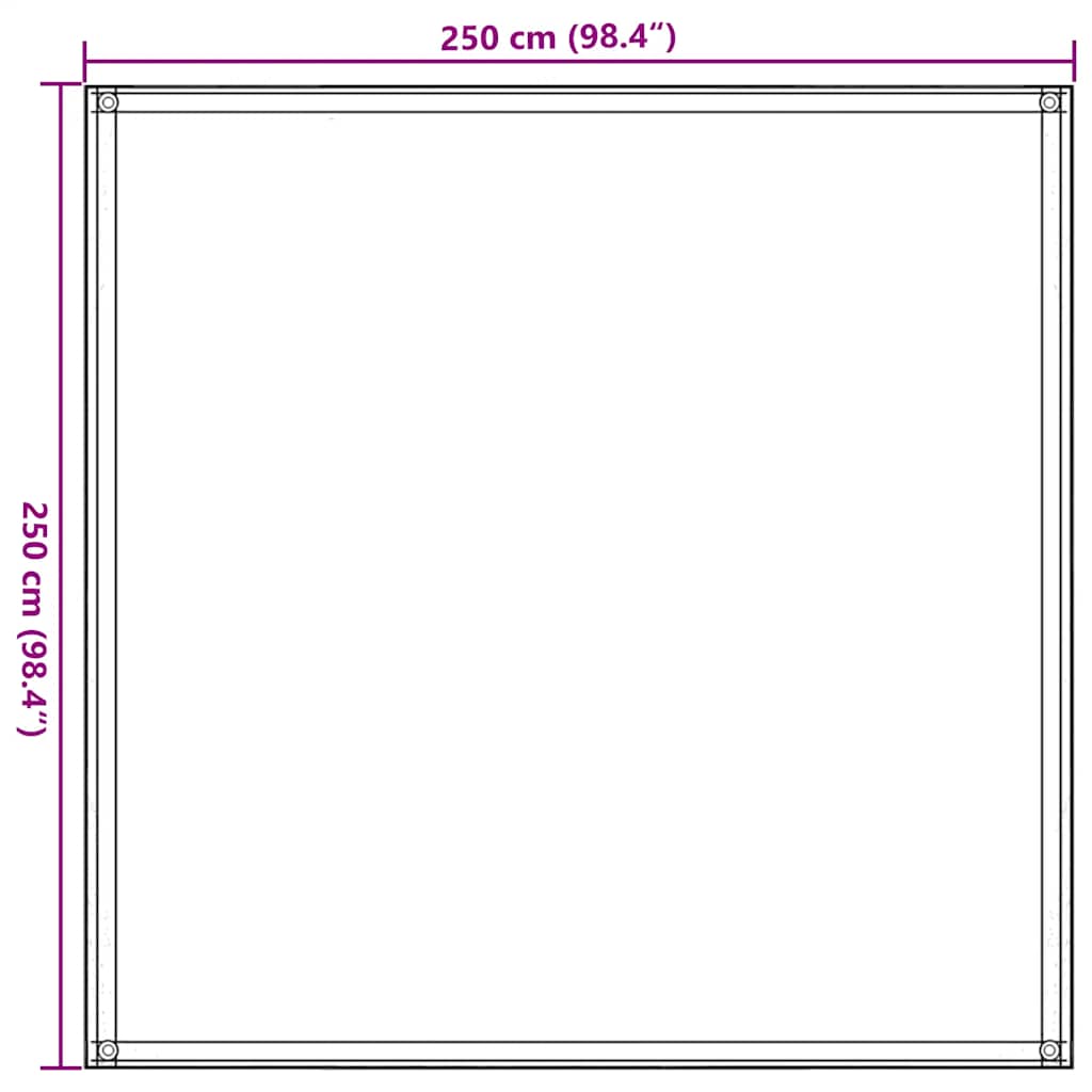 vidaXL Χαλί Σκηνής Άμμου 250x250 εκ. από HDPE
