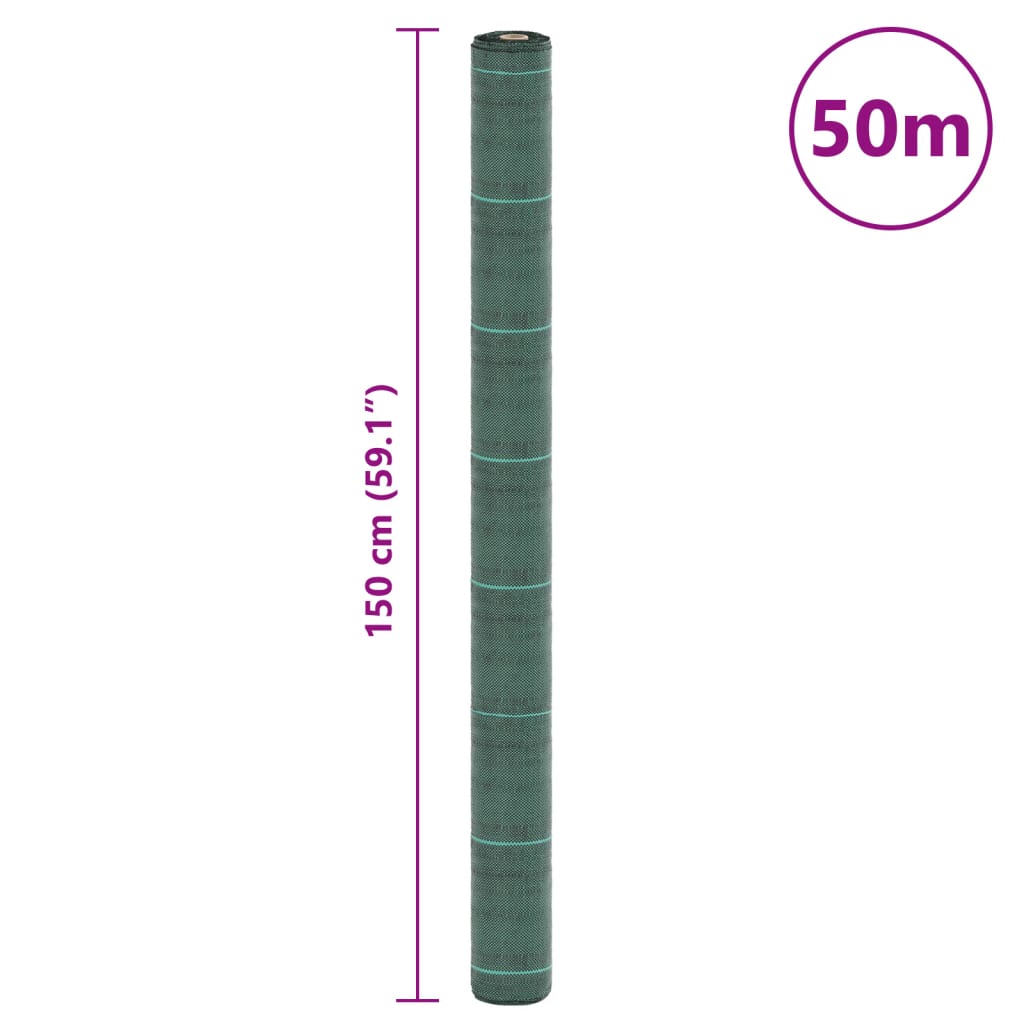 vidaXL Μεμβράνη Εδαφοκάλυψης Πράσινη 1,5x50 μ. από Πολυπροπυλένιο