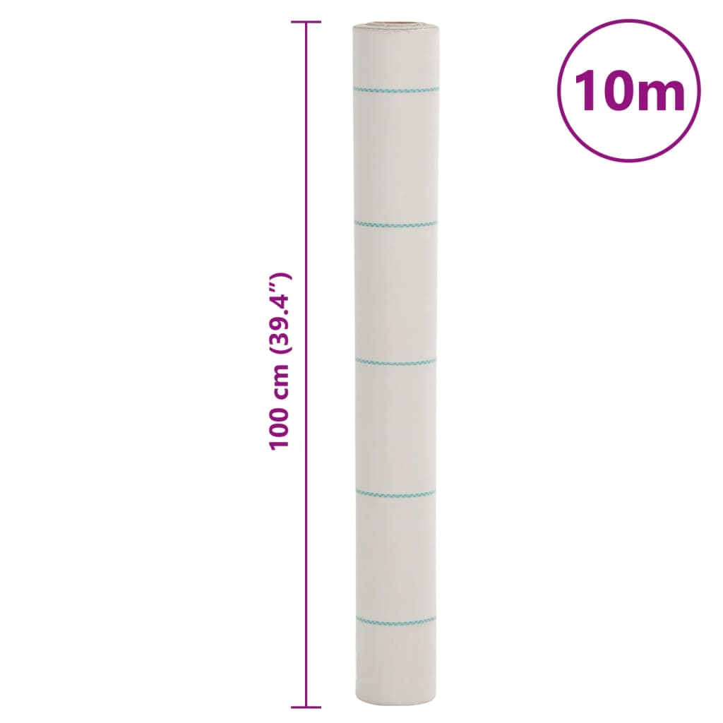 vidaXL Μεμβράνη Εδαφοκάλυψης Λευκή 1x10 μ. από Πολυπροπυλένιο