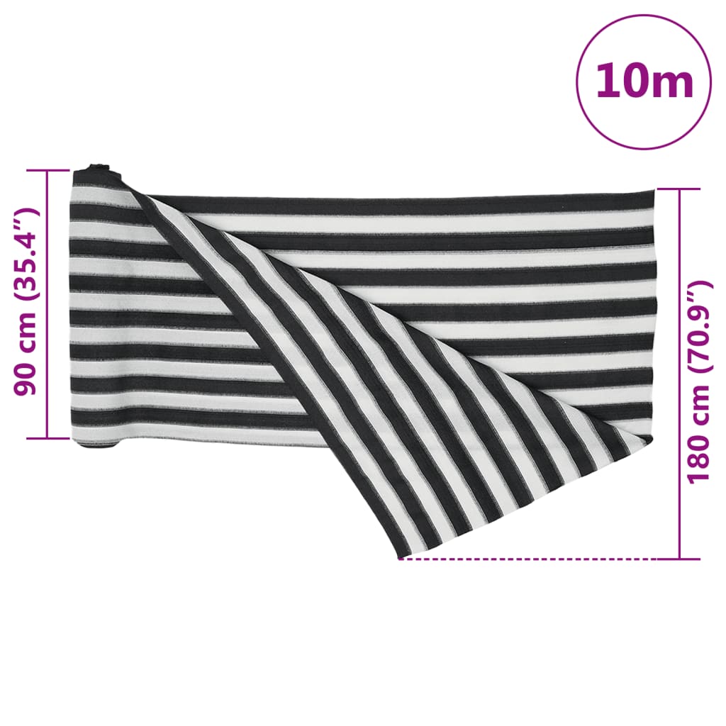 vidaXL Δίχτυ Σκίασης Ανθρακί/Λευκό 1,8x10 μ. από HDPE 150 γρ./μ²