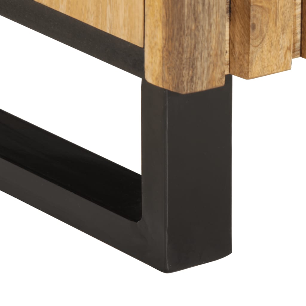 vidaXL Έπιπλα Μπάνιου Σετ 3 Τεμαχίων από Μασίφ Ακατέργαστο Ξύλο Μάνγκο