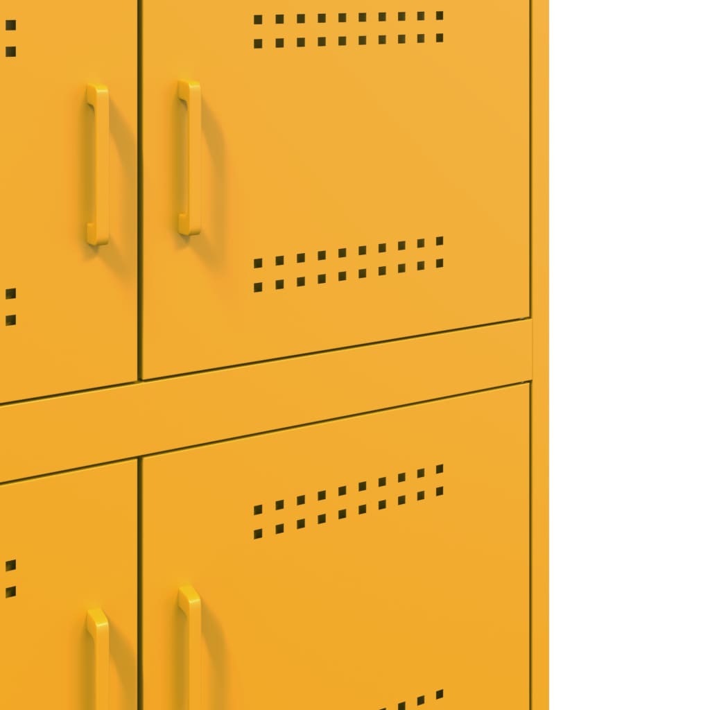 vidaXL Ντουλάπι Μουσταρδί 68x39x79 εκ. από Ατσάλι