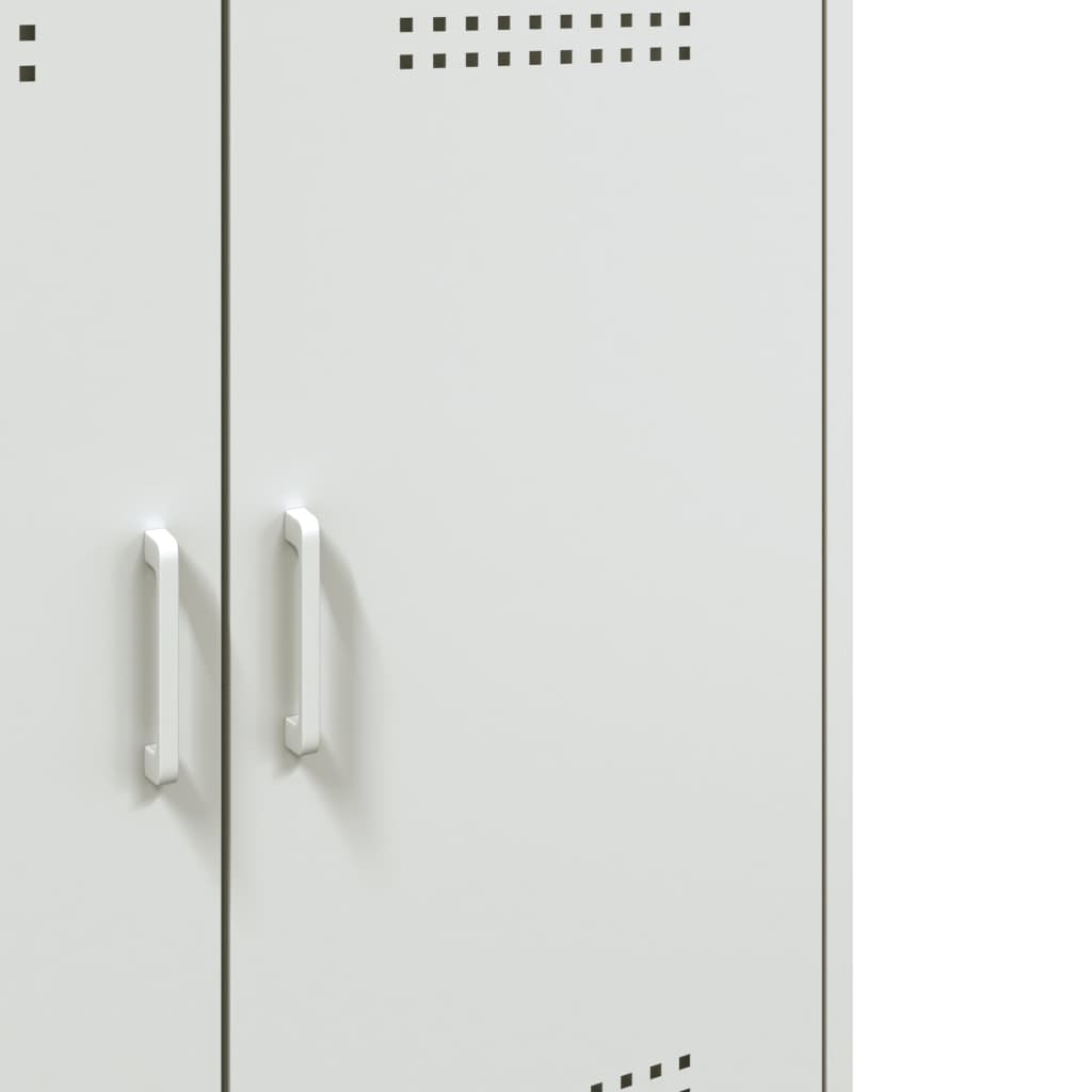 vidaXL Μπουφές Λευκός 68x39x79 εκ. από Ατσάλι