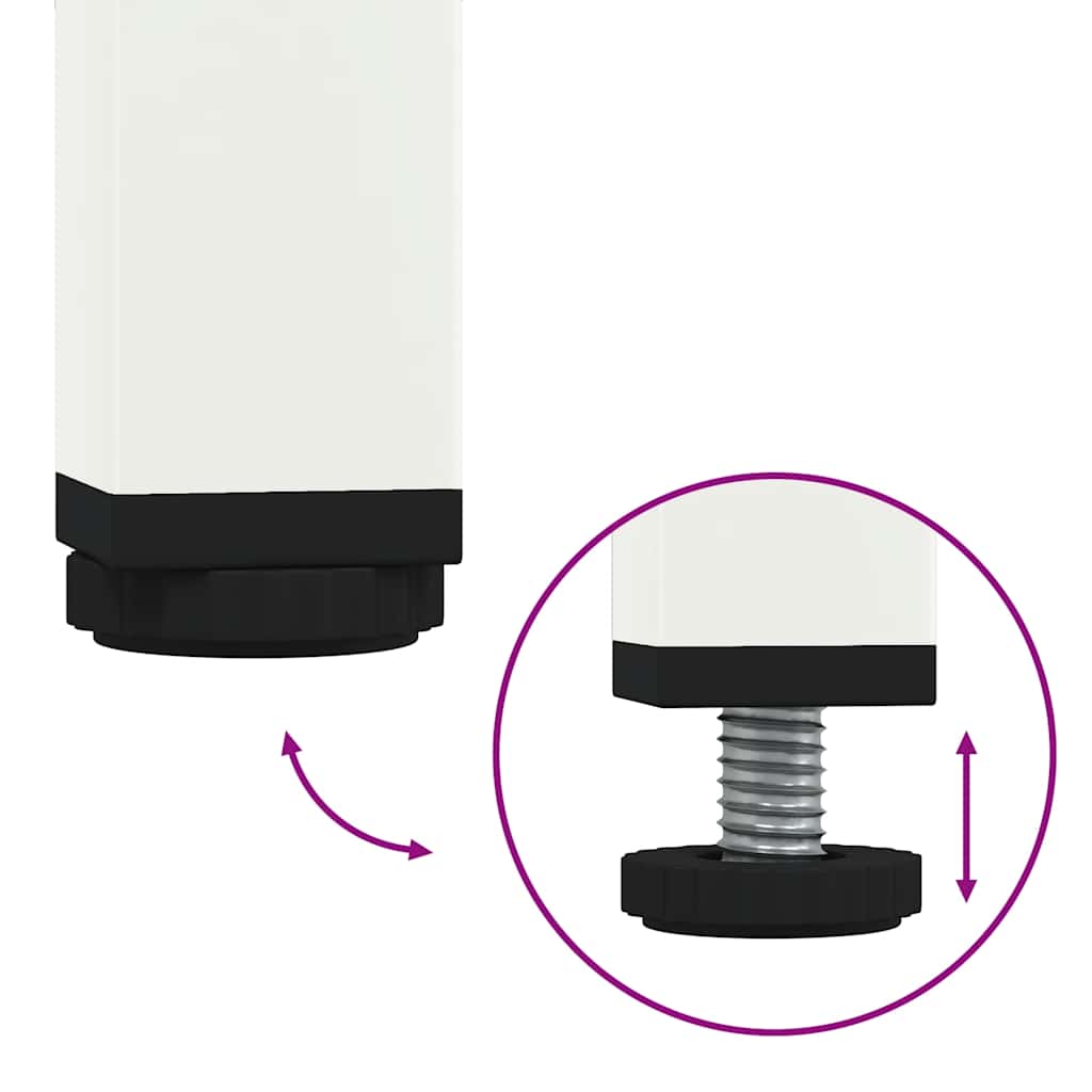 vidaXL Κομοδίνα 2 τεμ. Λευκά 36x39x68 εκ. από Χάλυβα