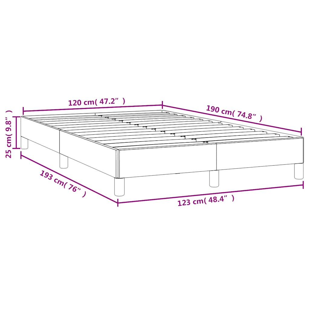 vidaXL Πλαίσιο Κρεβατιού χωρίς στρώμα Πράσινο 120x190εκ. Βελούδινο