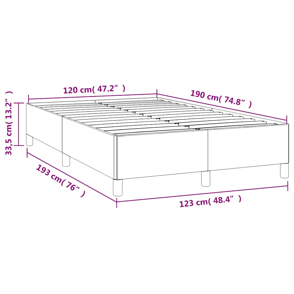 vidaXL Πλαίσιο Κρεβατιού χωρίς στρώμα Πράσινο 120x190εκ. Βελούδινο