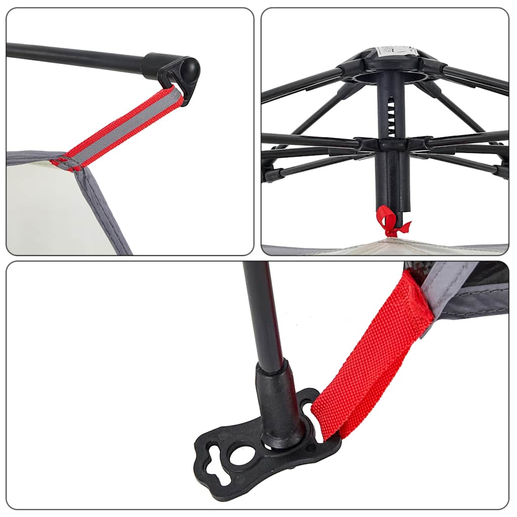 vidaXL Σκηνή Παραλίας 2 Ατόμων Αδιάβροχη Ταχείας Απελ. Γκρι