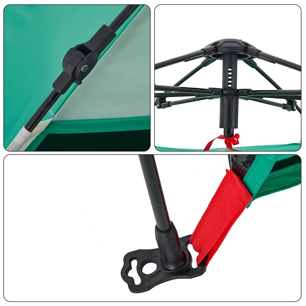 vidaXL Σκηνή Παραλίας 2 Ατόμων Αδιάβροχη Ταχείας Απελ. Γαλαζοπράσινο