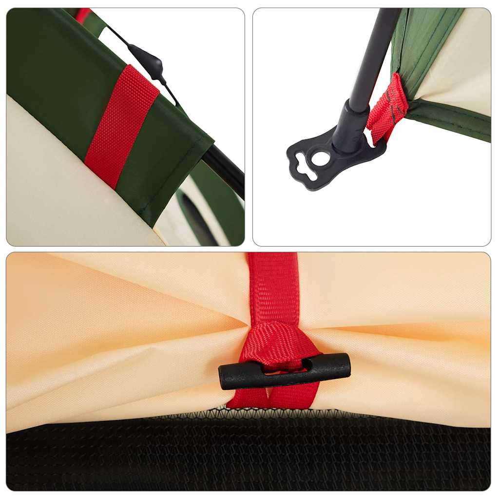 vidaXL Σκηνή Κάμπινγκ με Καμπίνα 4 Ατόμων Ταχείας Απελ. Πράσινη