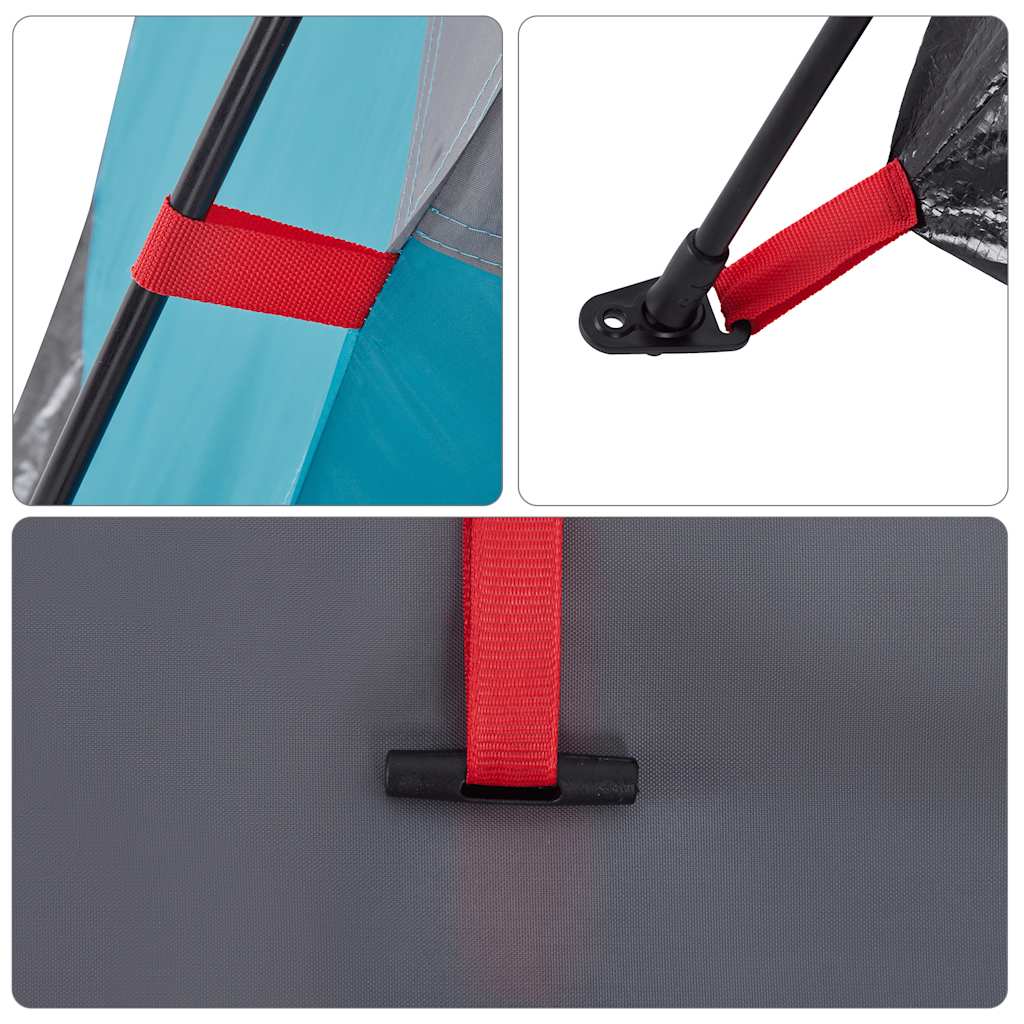 vidaXL Σκηνή Κάμπινγκ με Καμπίνα 4 Ατόμων Ταχείας Απελ. Μπλε