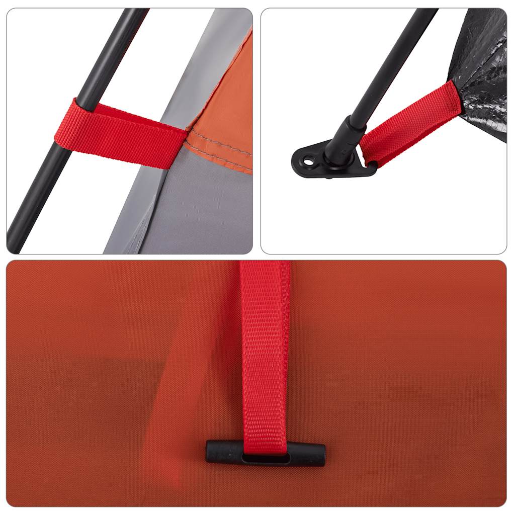 vidaXL Σκηνή Κάμπινγκ με Καμπίνα 4 Ατ. Ταχείας Απελ. Γκρι/Πράσινο