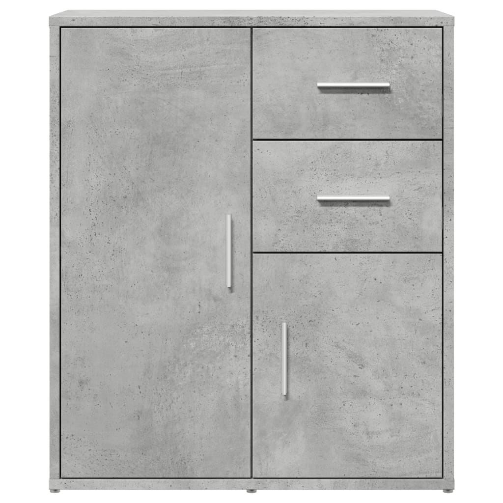 vidaXL Βοηθητικά Ντουλάπια 2 τεμ. Γκρι Σκυρ. 60x31x70εκ Επεξεργ. Ξύλο