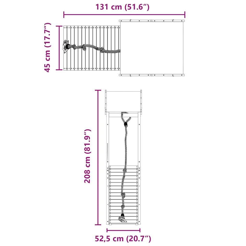 vidaXL Παιδική Χαρά Εξωτερικού Χώρου από Εμποτισμένο Ξύλο Πεύκου