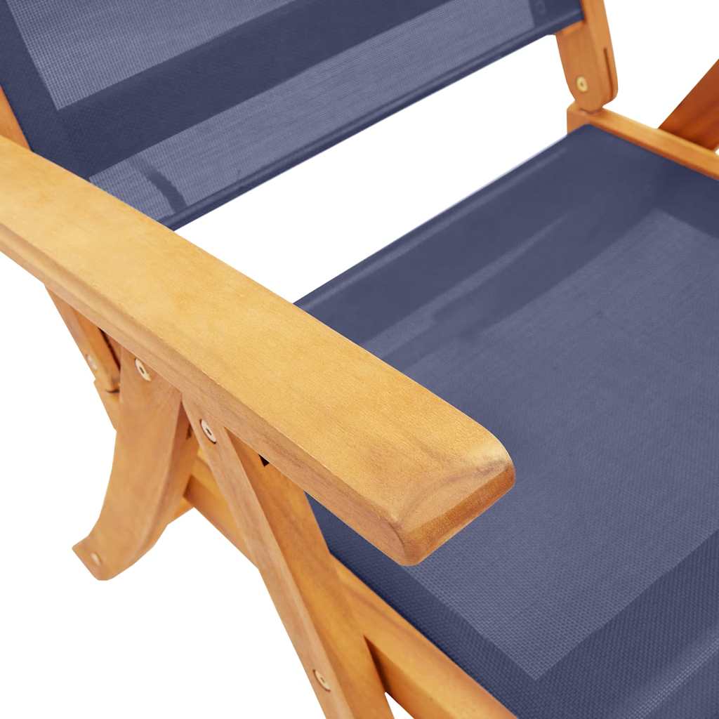 vidaXL Σετ Τραπεζαρίας Κήπου 7 Τεμαχίων Μασίφ Ξύλο Ακακίας / Τεξτιλίνη