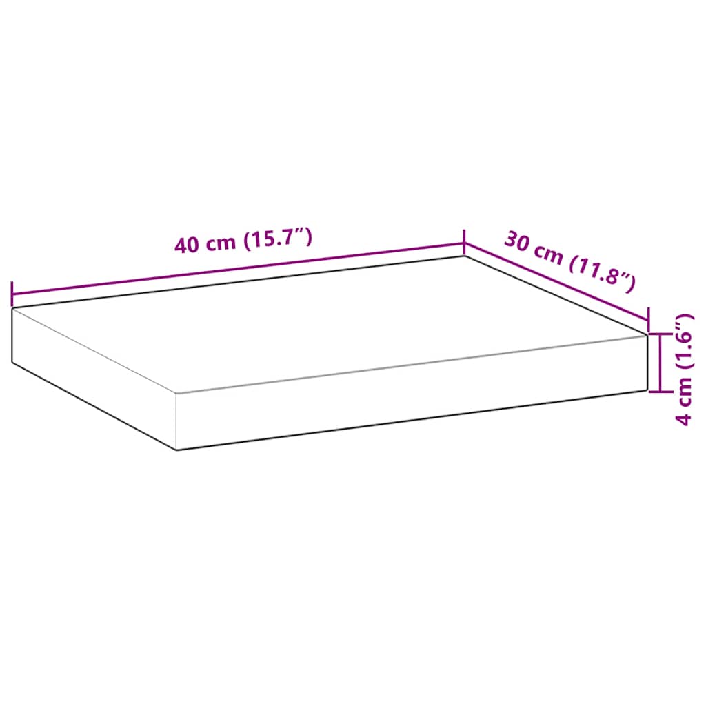 vidaXL Ράφι Πλωτό 40x30x4 εκ. από Μασίφ Ξύλο Ακακίας με Φινίρισμα Λαδιού