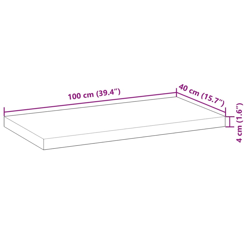 vidaXL Ράφι Κρεμαστό 100x40x4 εκ. Φινίρισμα Λαδιού Μασίφ Ακακία