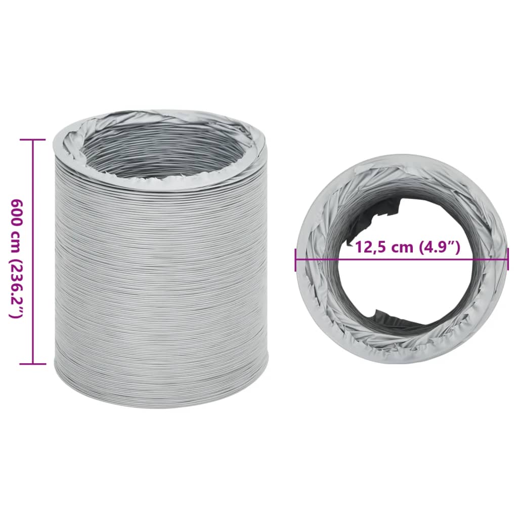 vidaXL Αγωγός Εξαερισμού 6 μ. Ø12,5 εκ. από PVC