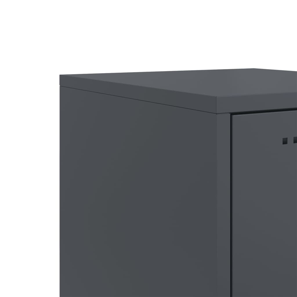vidaXL Ντουλάπι Ανθρακί 36x39x107 εκ. από Ατσάλι