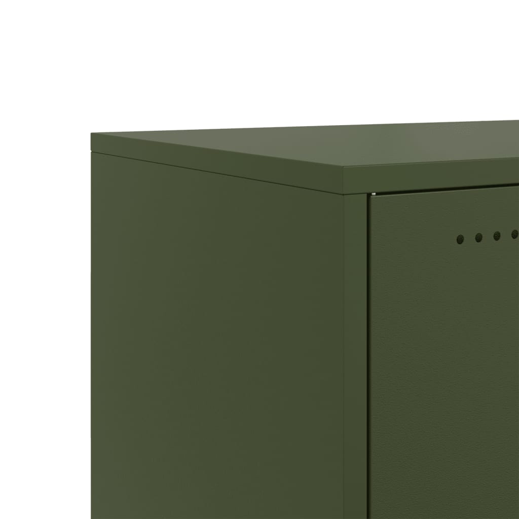 vidaXL Έπιπλο Τηλεόρασης Πράσινο Λαδί 100,5x39x43,5 εκ. από Ατσάλι