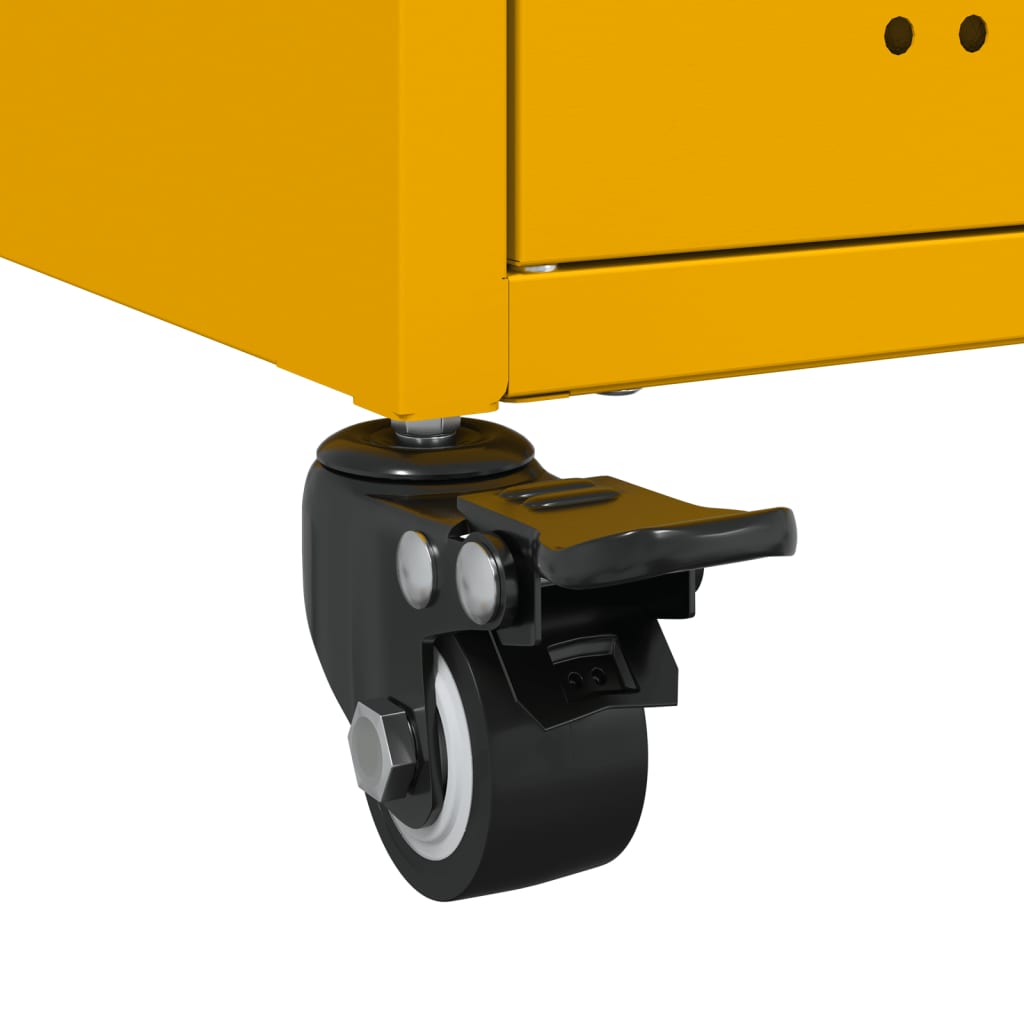 vidaXL Έπιπλο Τηλεόρασης Μουσταρδί Κίτρινο 100,5x39x43,5εκ. από Ατσάλι