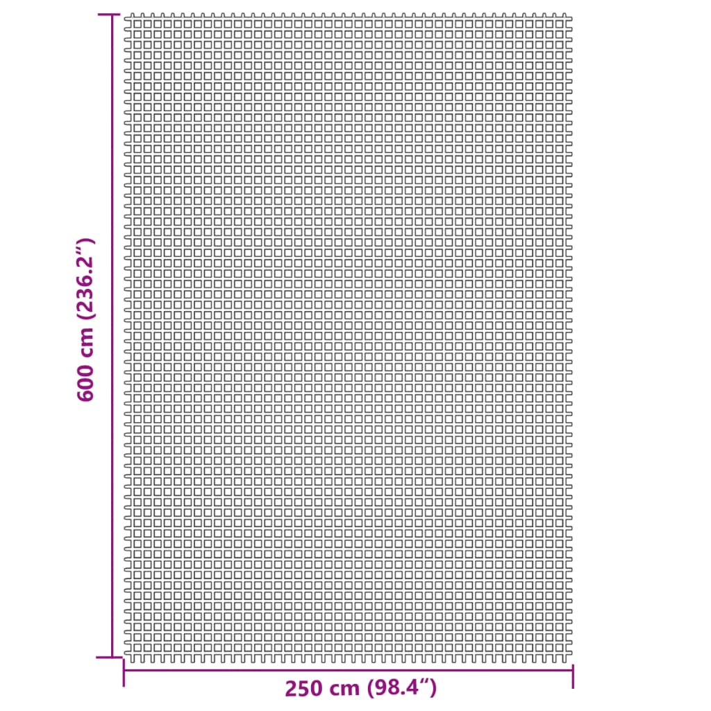 vidaXL Χαλί Σκηνής Κρεμ 6x2,5 μ.