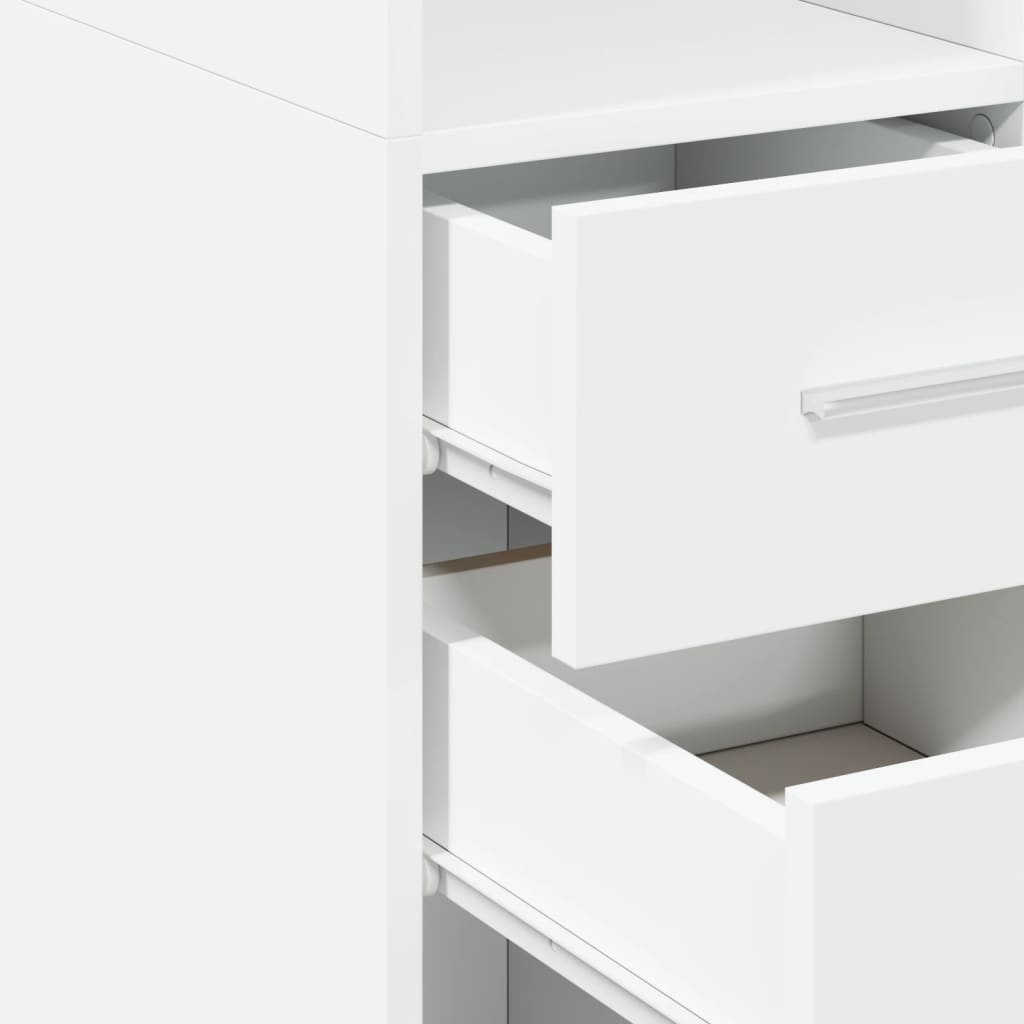 vidaXL Ντουλάπι Αποθήκευσης Στενό Λευκό 30x42,5x225 εκ. Επεξεργ. Ξύλο