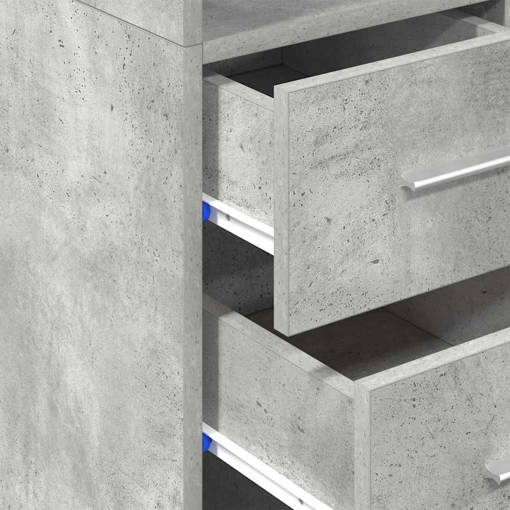 vidaXL Ντουλάπι Αποθήκευσης Στενό Γκρι 30x42,5x225 εκ. Επεξεργ. Ξύλο