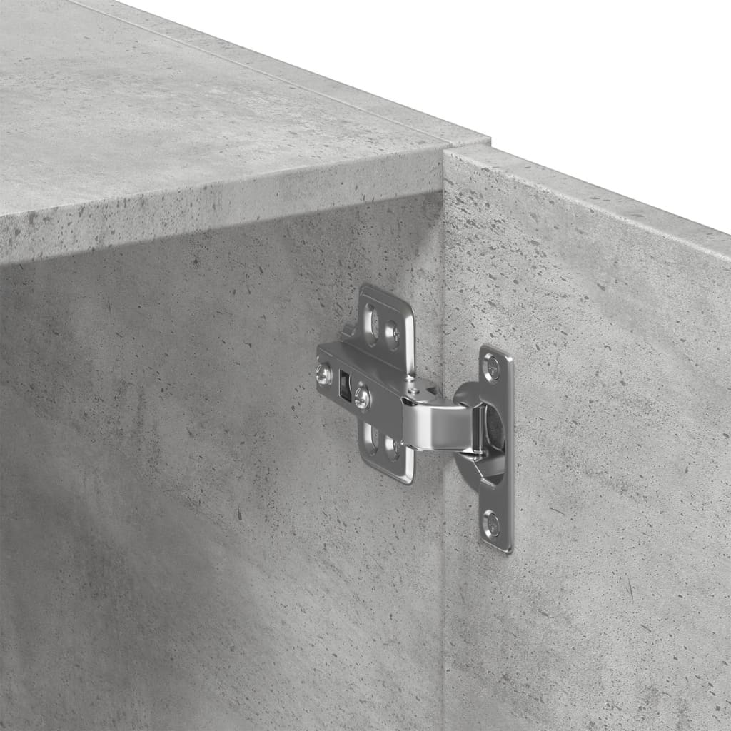 vidaXL Ραφιέρα με Ντουλάπια Γκρι Σκυροδέμ. 70x42,5x225 εκ. Επεξ. Ξύλο