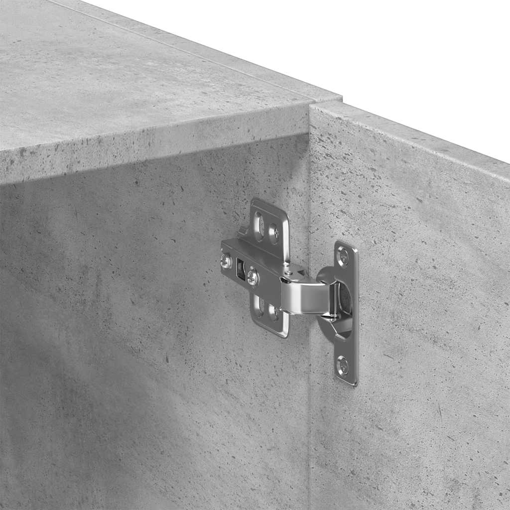 vidaXL Ραφιέρα με Ντουλάπια Γκρι Σκυροδέμ. 70x42,5x225 εκ. Επεξ. Ξύλο