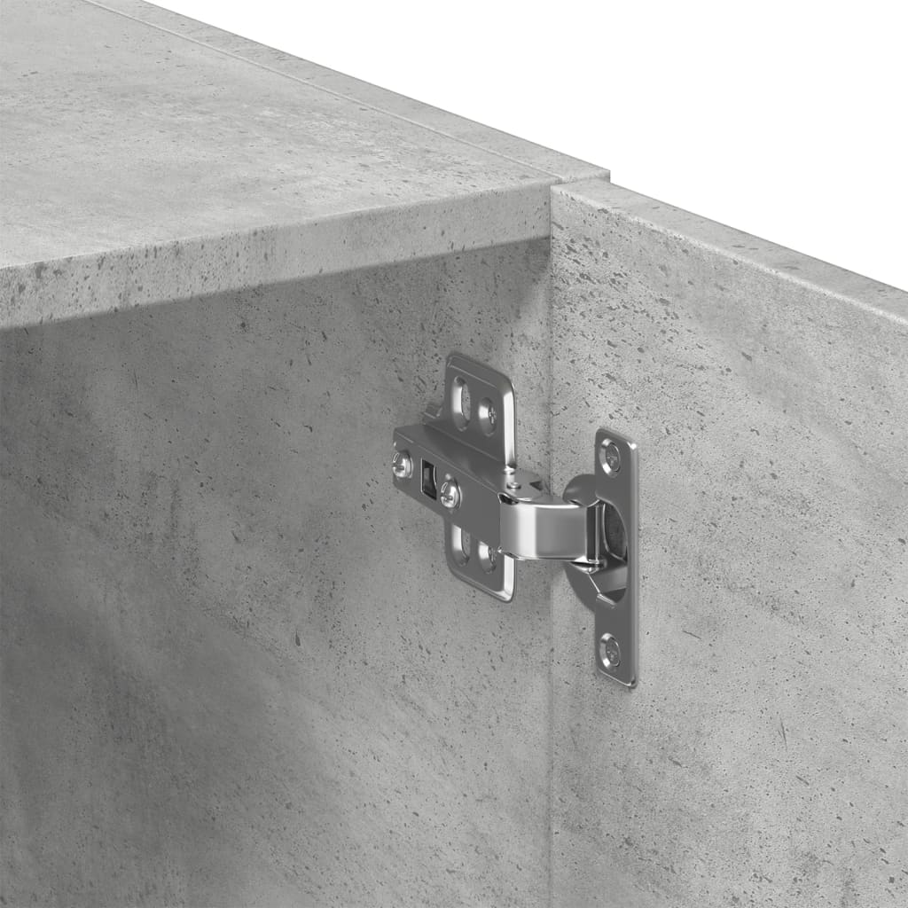 vidaXL Ραφιέρα με Ντουλάπια Γκρι Σκυροδέμ. 70x42,5x225 εκ. Επεξ. Ξύλο