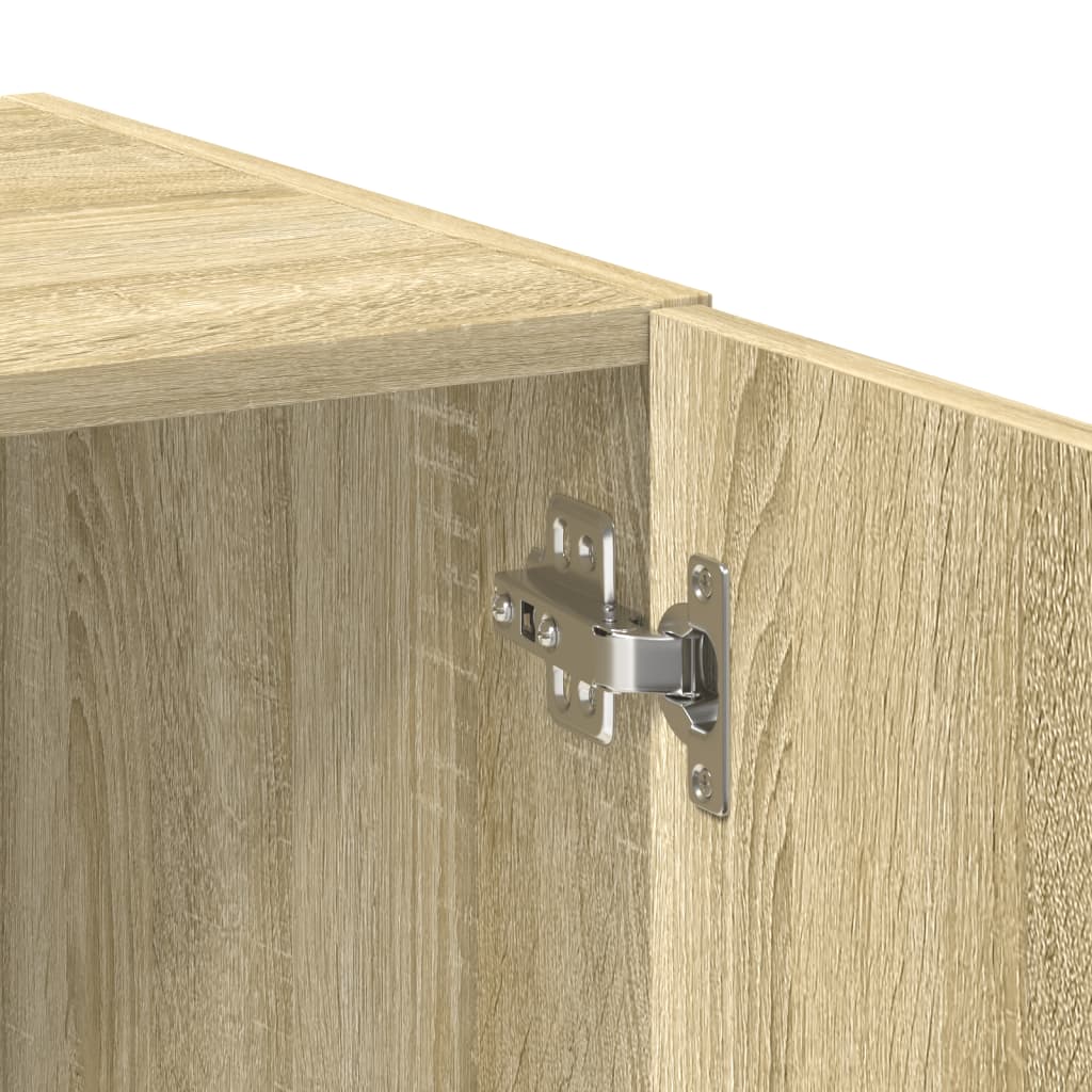 vidaXL Ραφιέρα με Ντουλάπια Sonoma Δρυς 80x42,5x225 εκ. Επεξ. Ξύλο