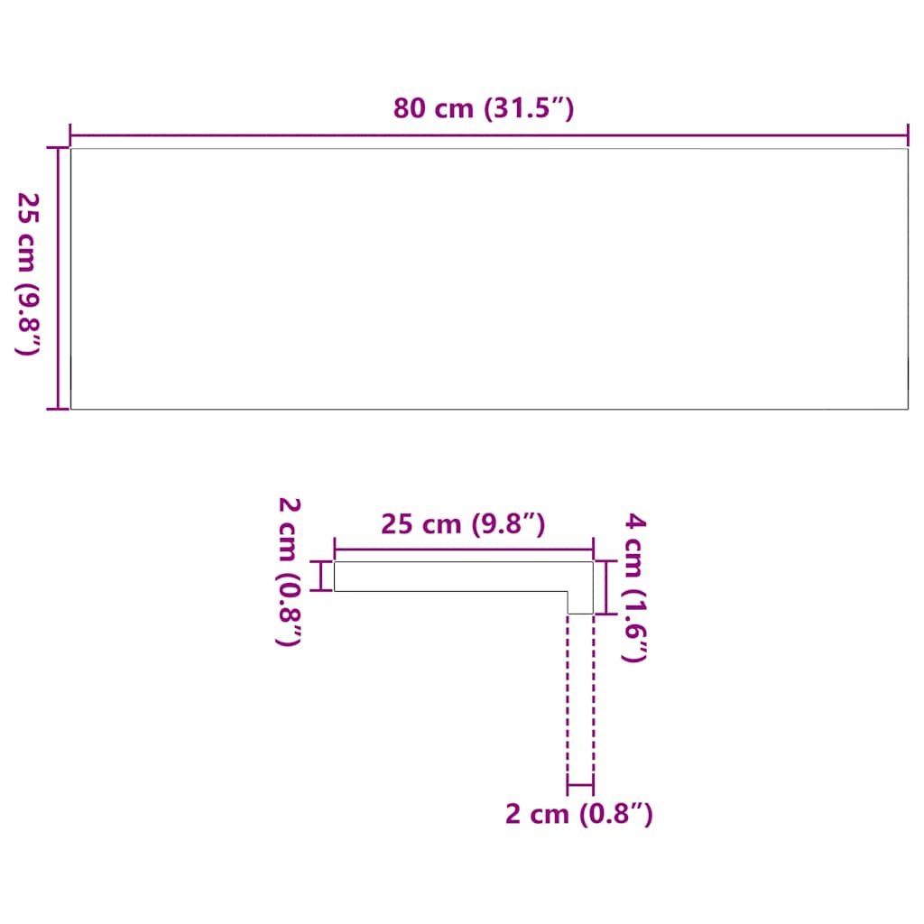vidaXL Πέλματα Σκάλας 12 τεμάχια Σκούρο καφέ 80x25x2cm Ξύλο μασίφ δρυς