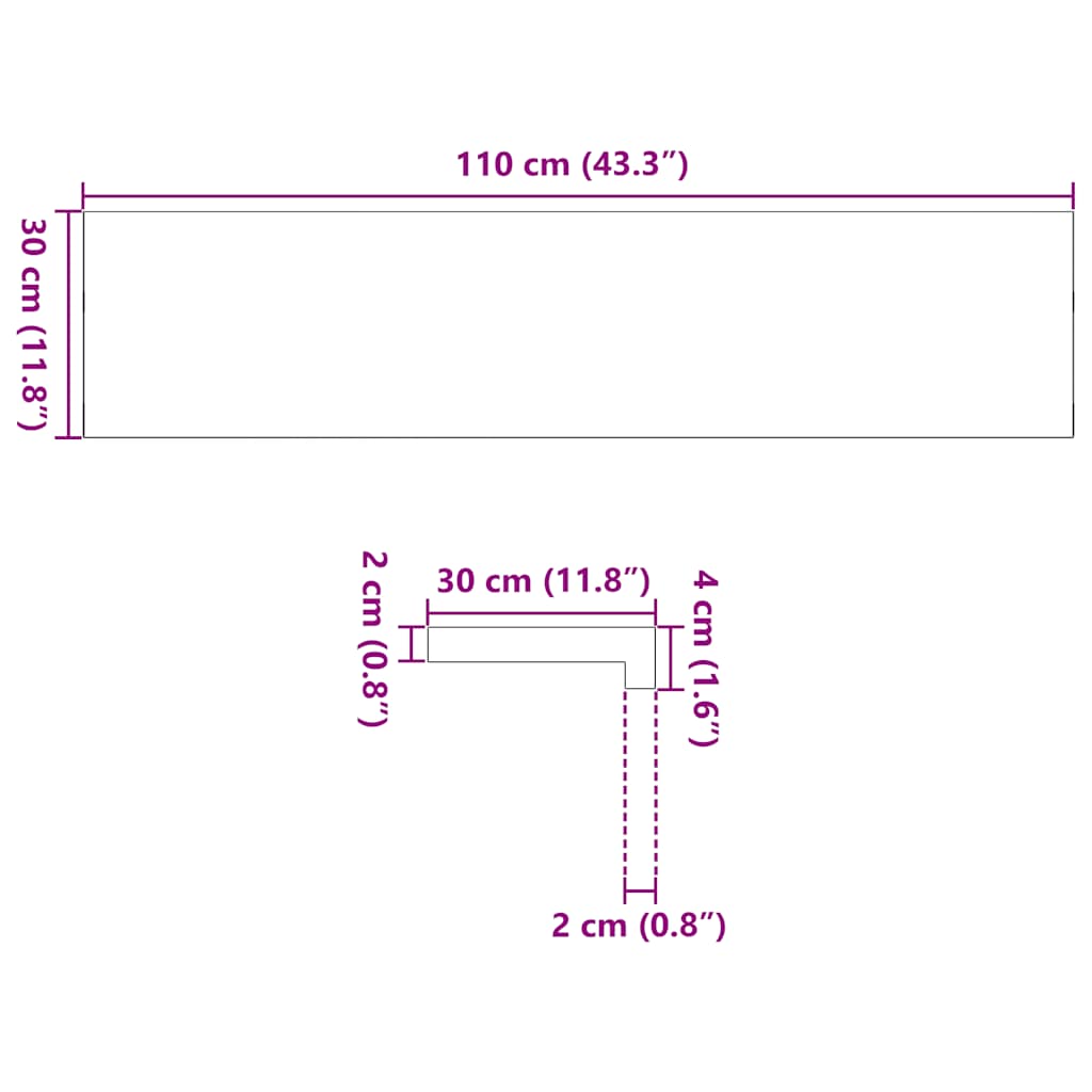 vidaXL Πατάκια Σκάλας 20 τεμ. Καφέ-Μαύρο 110x30x2 cm Ξύλο Δρυός