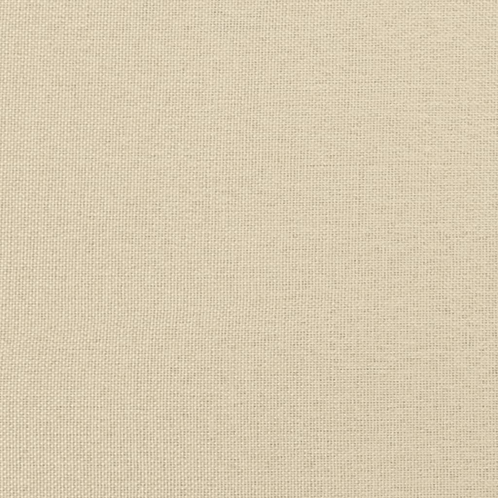 vidaXL Κρεβάτι Boxspring με Στρώμα Κρεμ 120x190 εκ. Υφασμάτινο