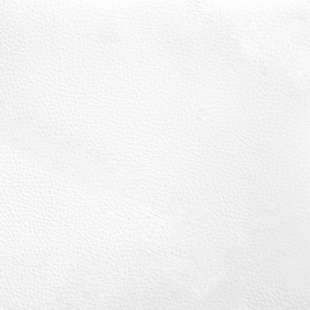 vidaXL Κρεβάτι Boxspring με Στρώμα Λευκό 120x190εκ.από Συνθετικό Δέρμα