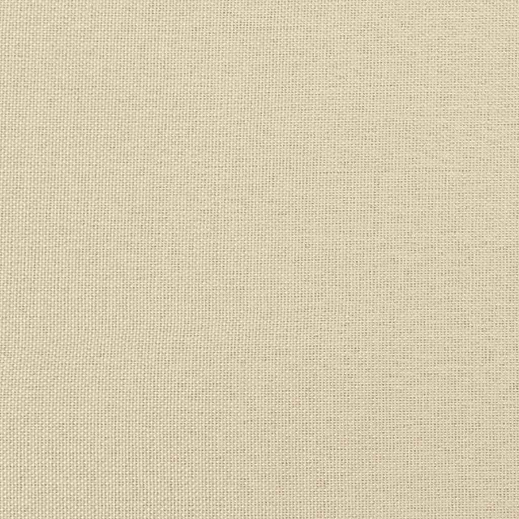 vidaXL Κρεβάτι Boxspring με Στρώμα Κρεμ 180x200 εκ. Υφασμάτινο