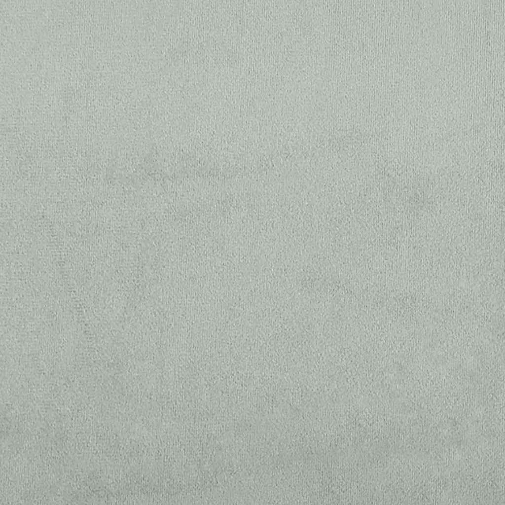 vidaXL Κρεβάτι Boxspring με Στρώμα Ανοιχτό Γκρι 120x200 εκ. Βελούδινο