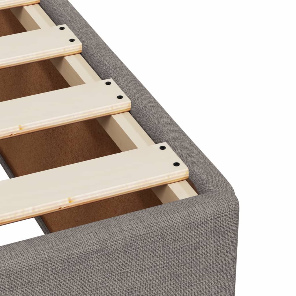 vidaXL Κρεβάτι Boxspring με Στρώμα Taupe 140x190 εκ. Υφασμάτινο